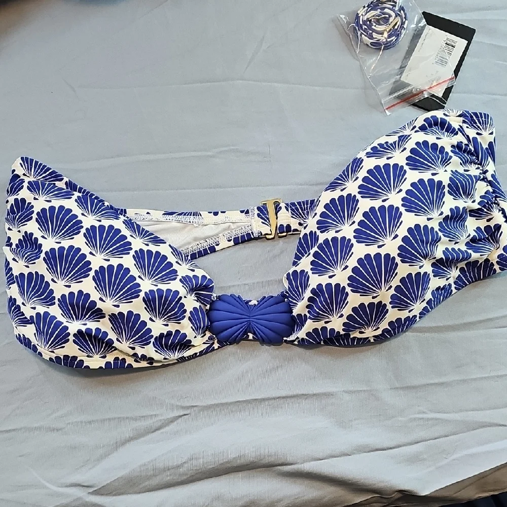 Kate‎ Spade Blue and White Scallop Headband